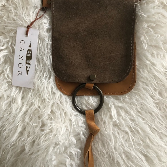 canoe Handbags - Canoe Belt Bag Light Brown Suede NWT